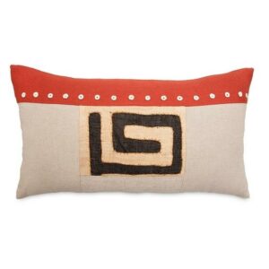 Contemporary Kuba Calm Range Red 25cm x 50cm