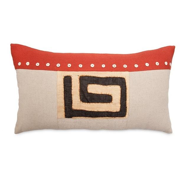 Contemporary Kuba Calm Range Red 25cm x 50cm