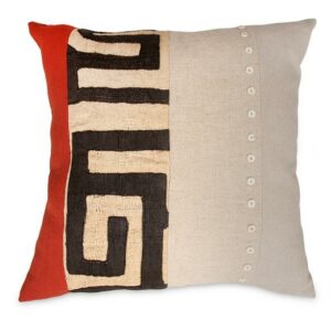 Contemporary Kuba Calm Range Red  003 45cm x 45cm