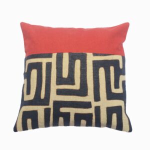 Three Quarter Kuba Cloth with Red Dyed Linen