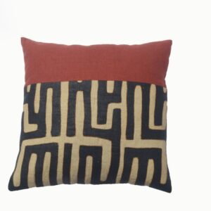 Three Quarter Kuba Cloth with Rust Linen