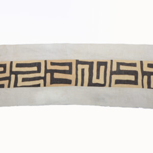 Kuba Cloth Table Runner with Natural Linen