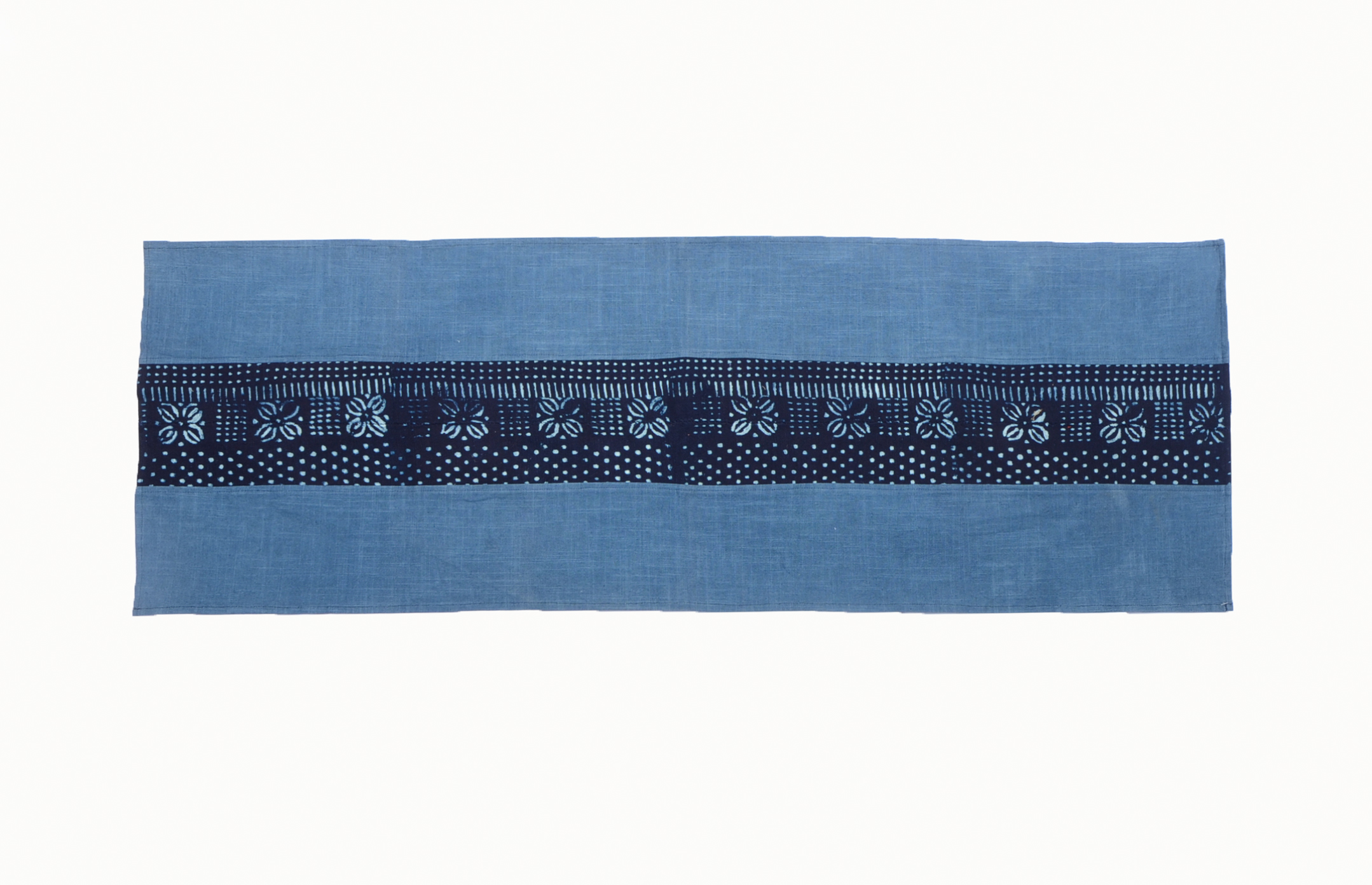 Indigo Table Runner with Blue Linen