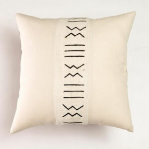 Linen Mudcloth Stripe Range White With White